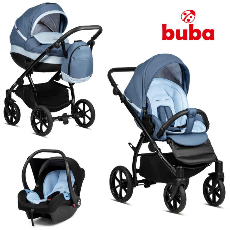 Бебешка количка Zaza 3в1 334 Blue Jeans BUBA