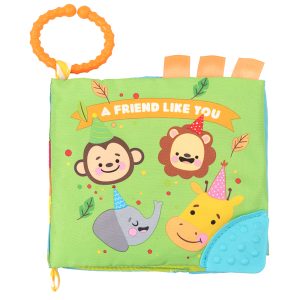 Образователна текстилна книжка с чесалка Friend like you KIKKABOO