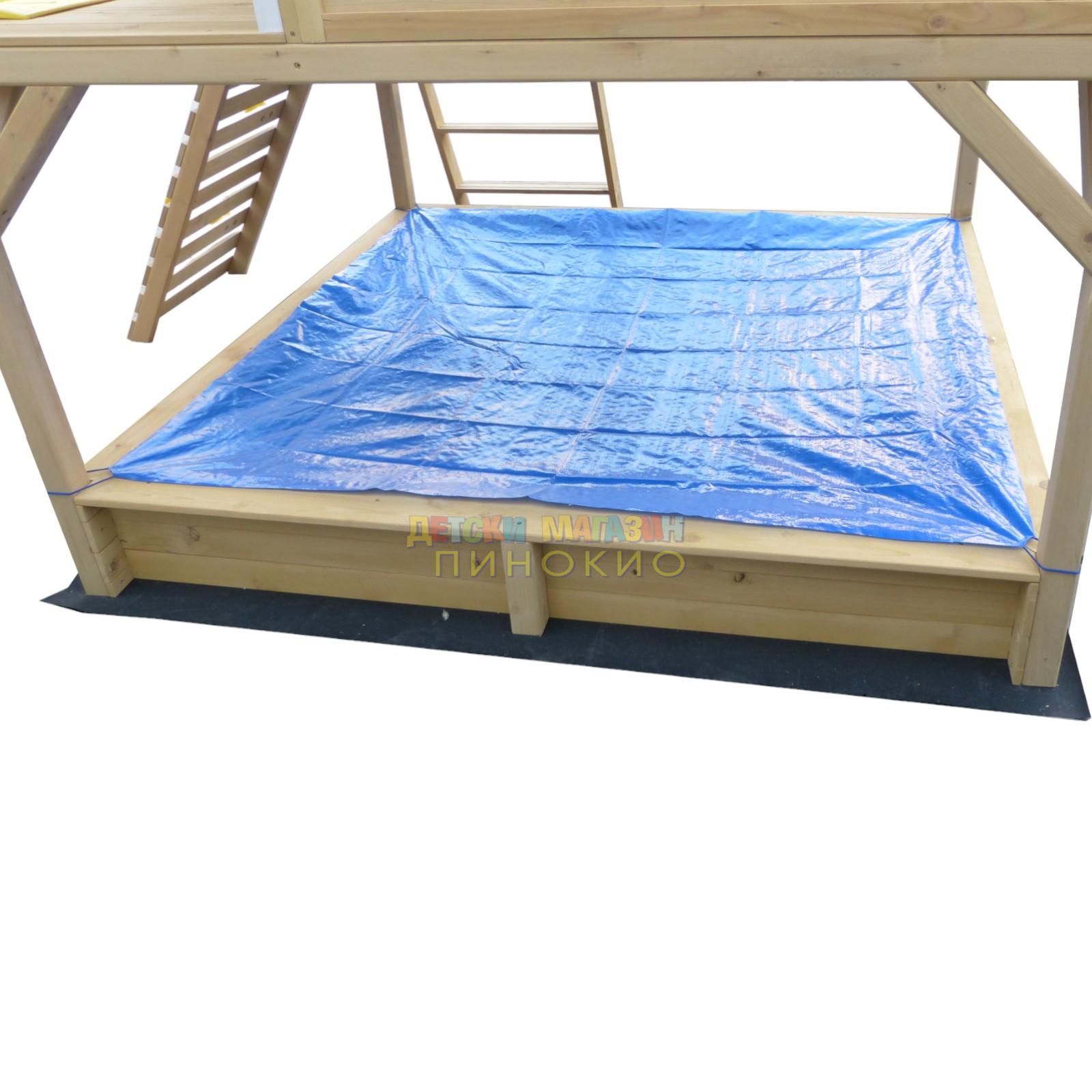 Дървена детска къща с пясъчник и пързалка 258х271.5х291 см. C225 GINGER HOME - Image 26