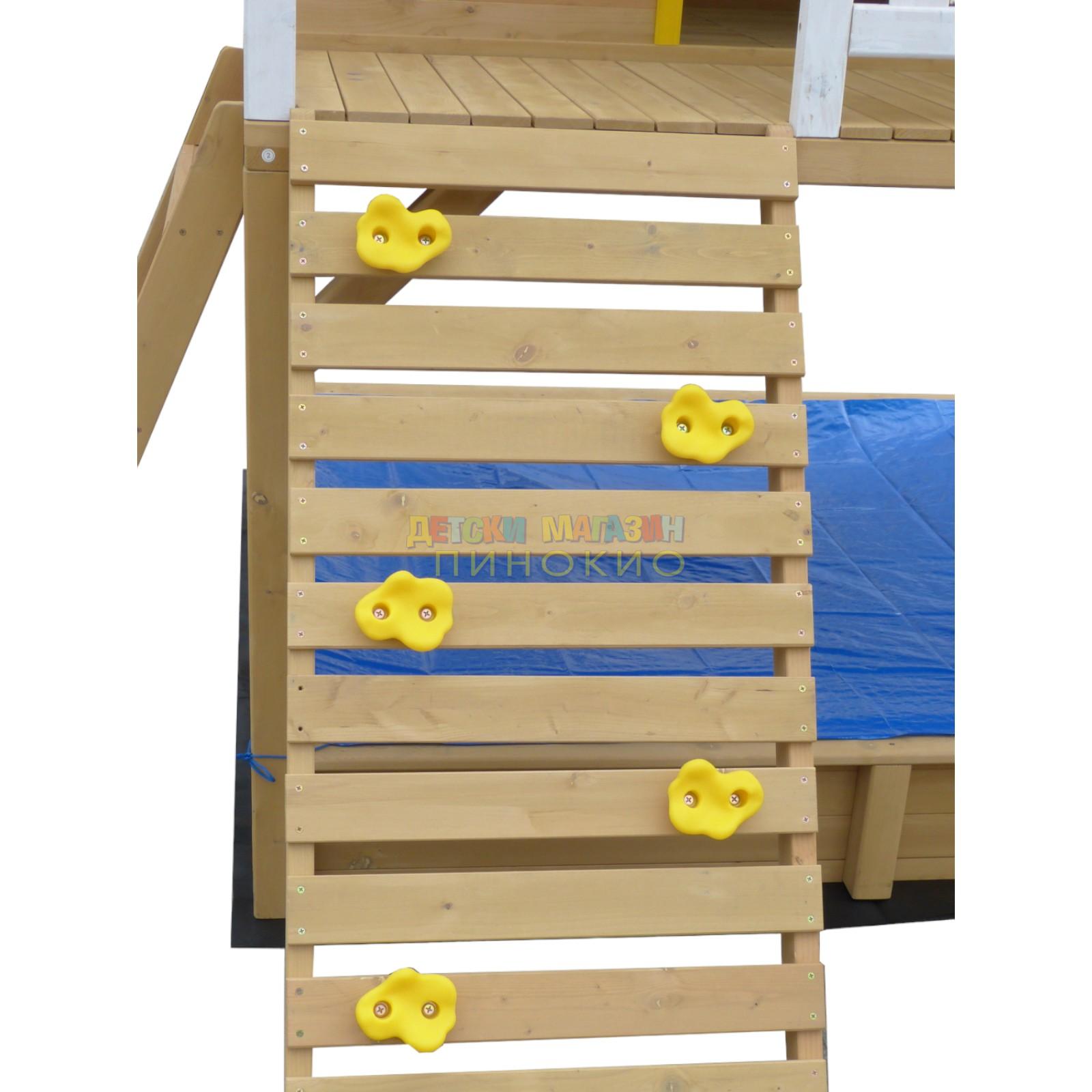 Дървена детска къща с пясъчник и пързалка 258х271.5х291 см. C225 GINGER HOME - Image 7