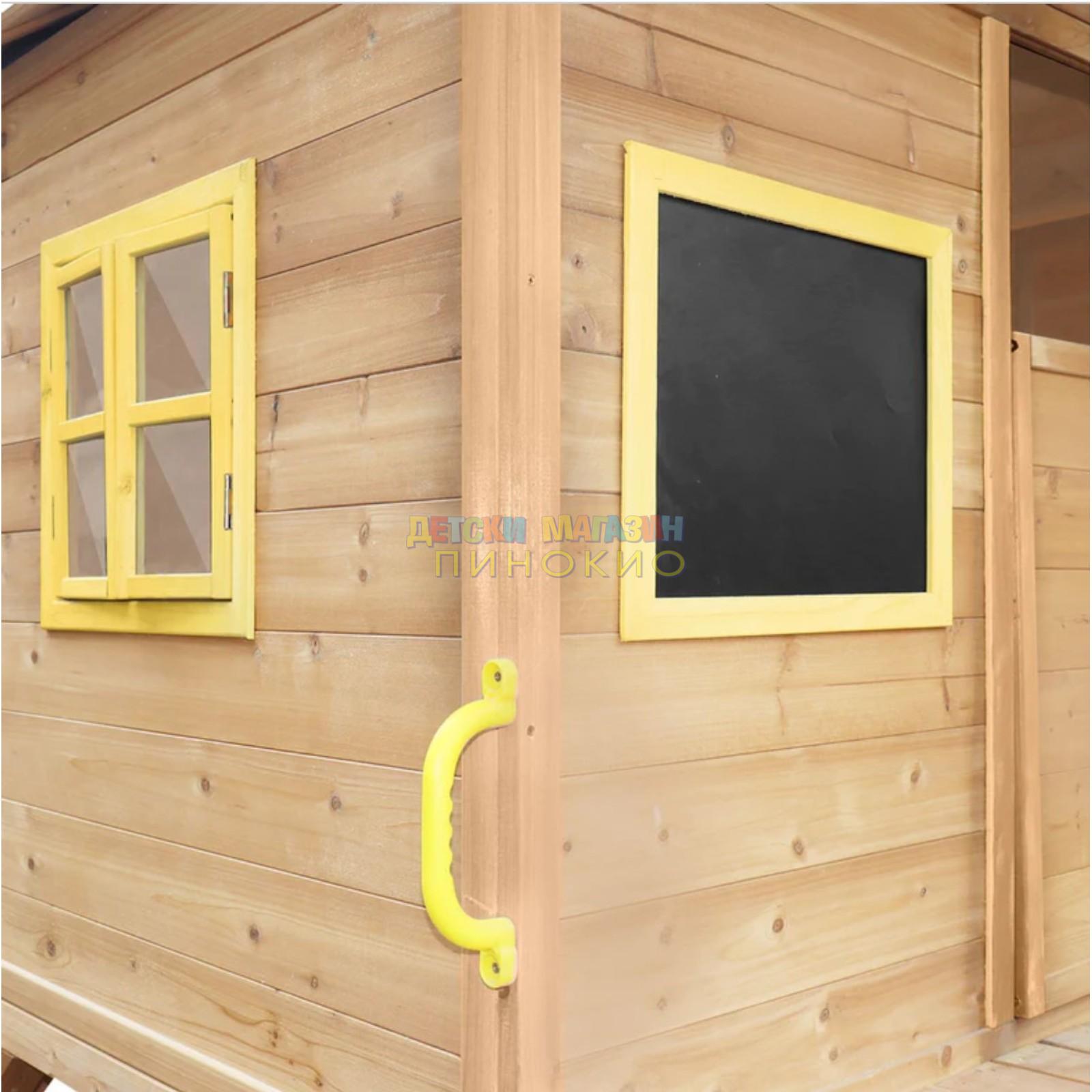 Дървена детска къща с пясъчник и пързалка 258х271.5х291 см. C225 GINGER HOME - Image 9