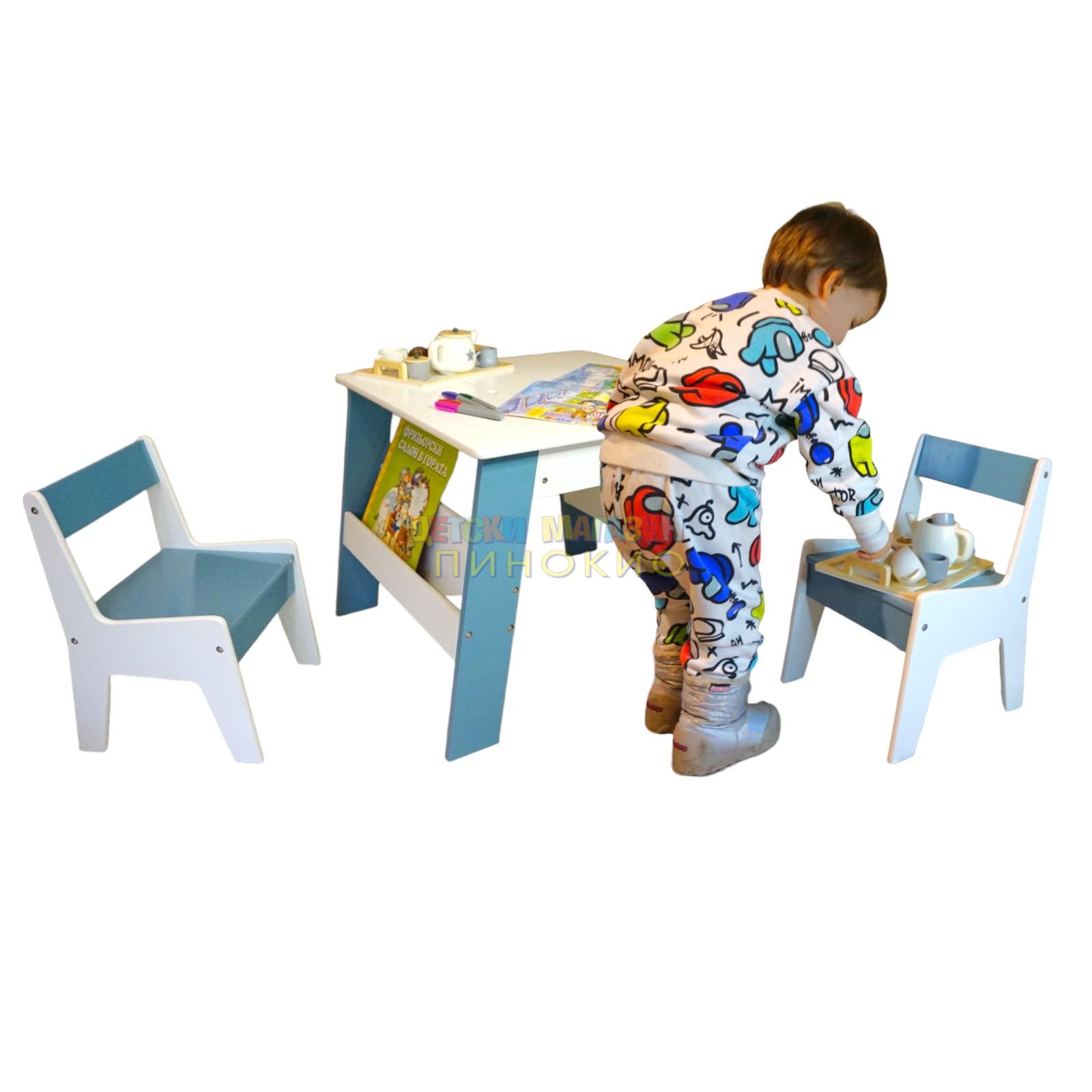Детска дървена маса с 2 столчета TF6266 GINGER HOME - Image 7