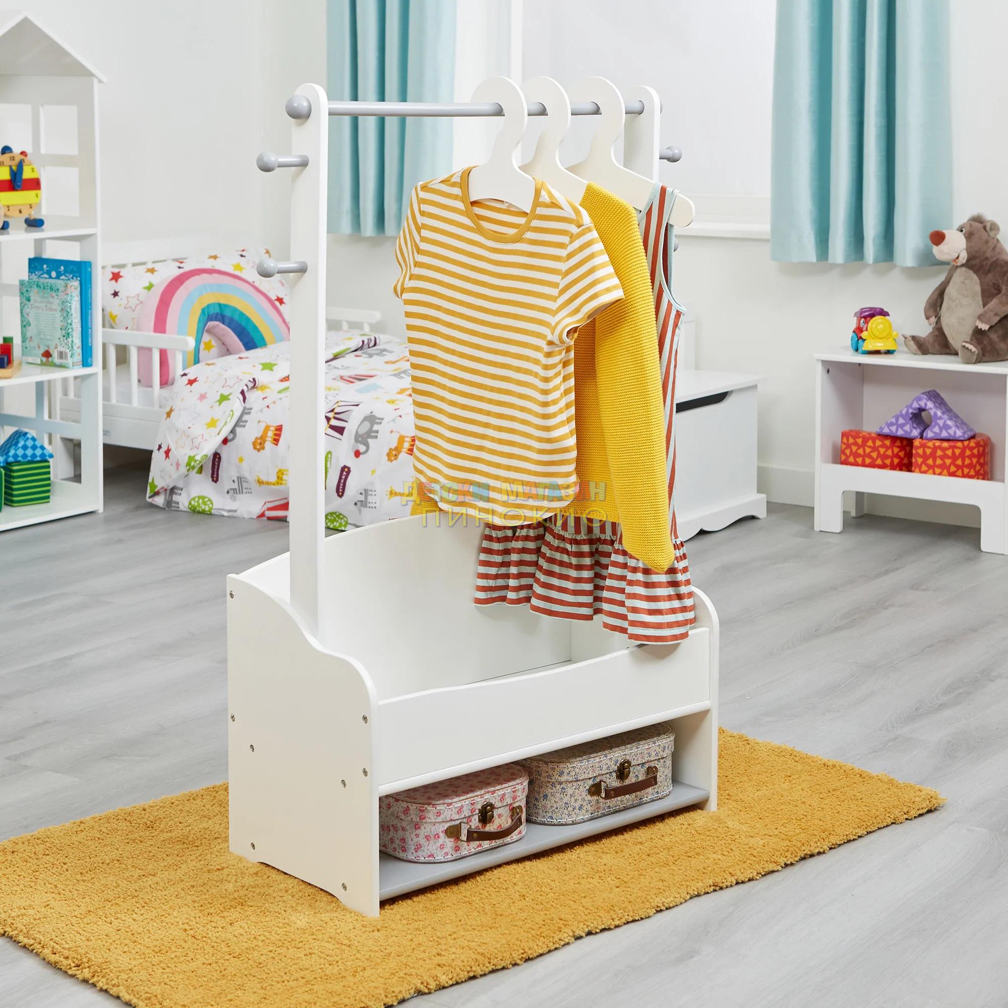 Дървена стойка за детски дрехи и рафтове TF6203 GINGER HOME