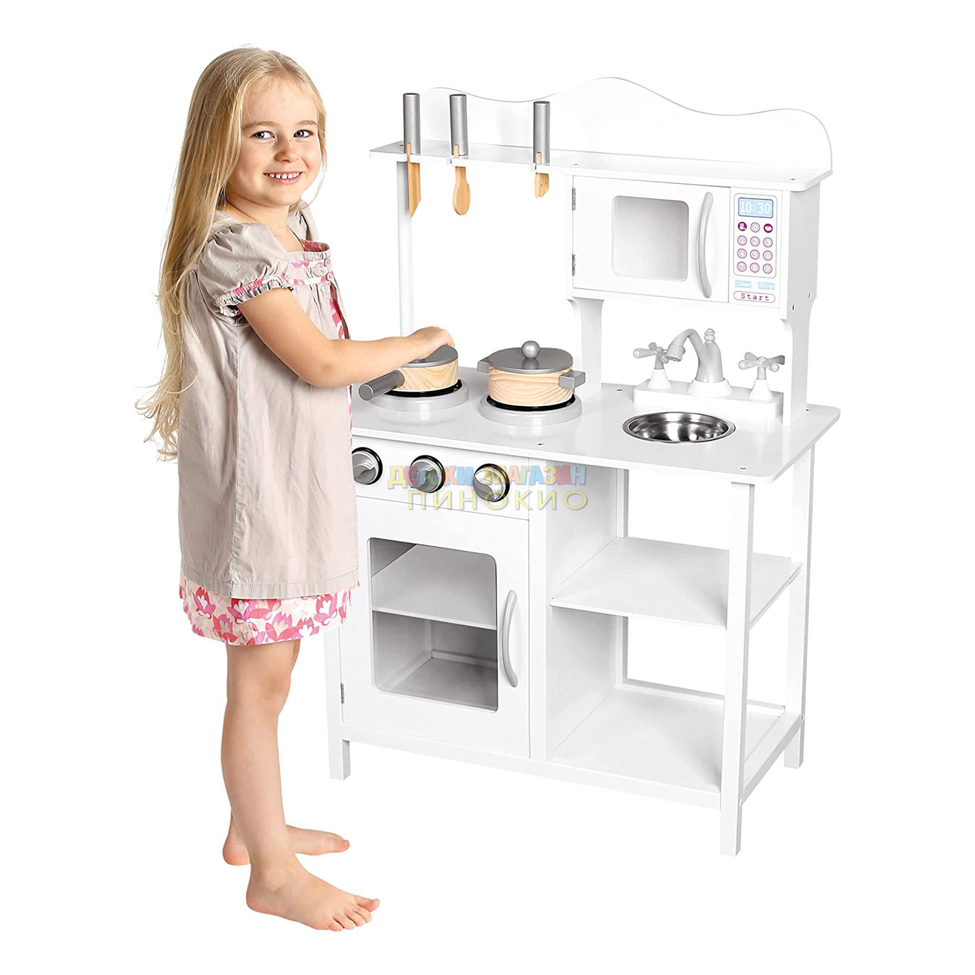 Детска дървена кухня W10C404H GINGER HOME - Image 3