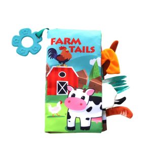 Образователна текстилна книжка с чесалка Farm tails KIKKABOO