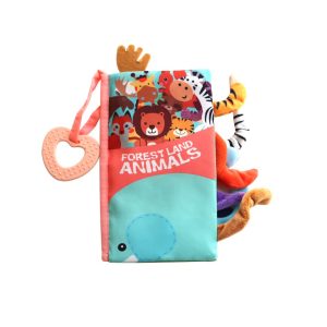 Образователна текстилна книжка с чесалка Forest animals KIKKABOO