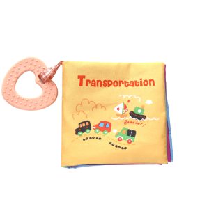 Образователна текстилна книжка с чесалка Transportation KIKKABOO